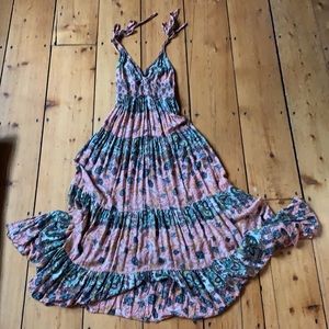Small Free People dress with tie straps.